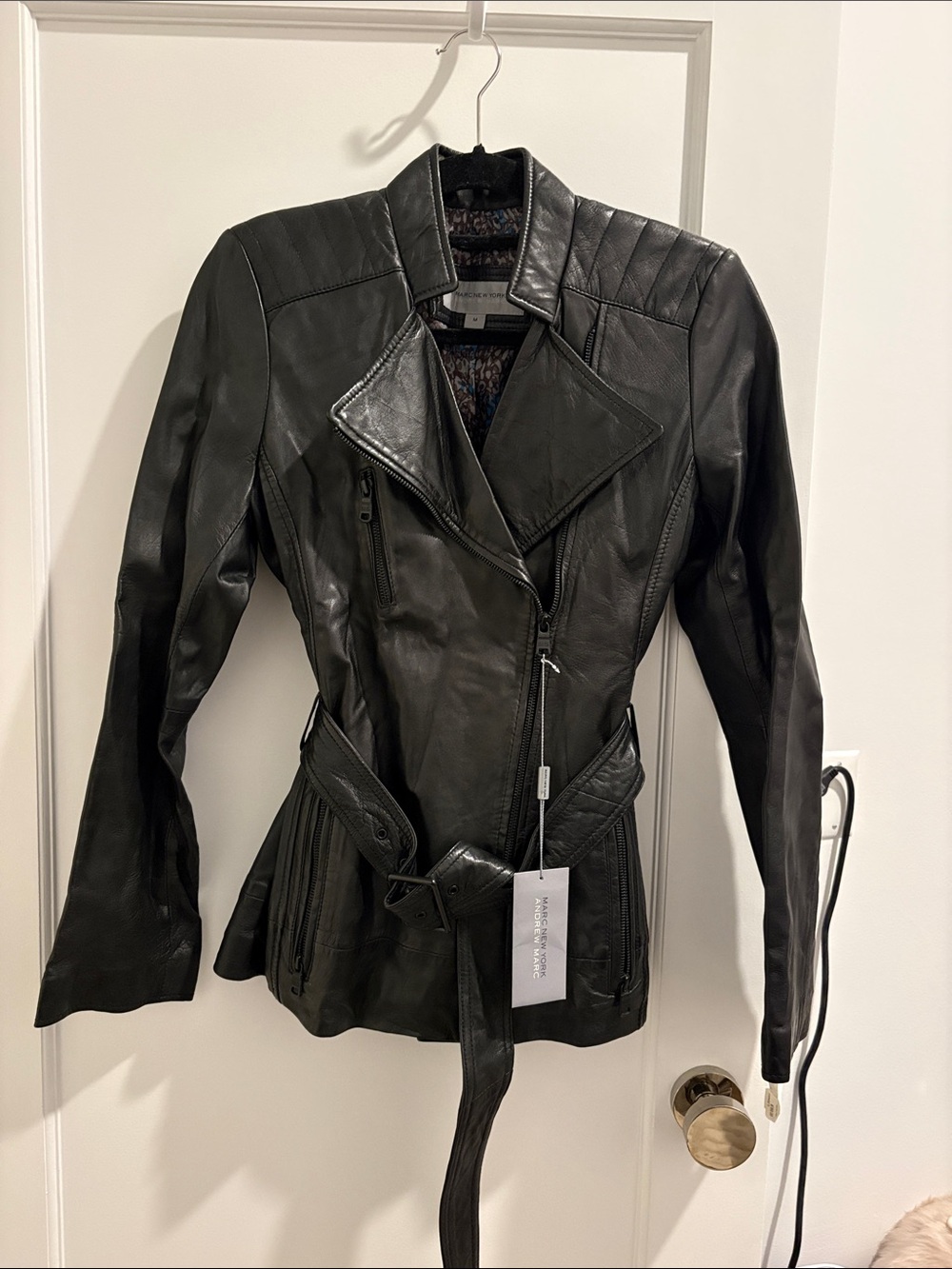 Marc New York Andrew Marc Black Leather Jacket Size M